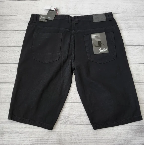 Plus Size Black Distressed Denim Shorts - Picture 14 of 16